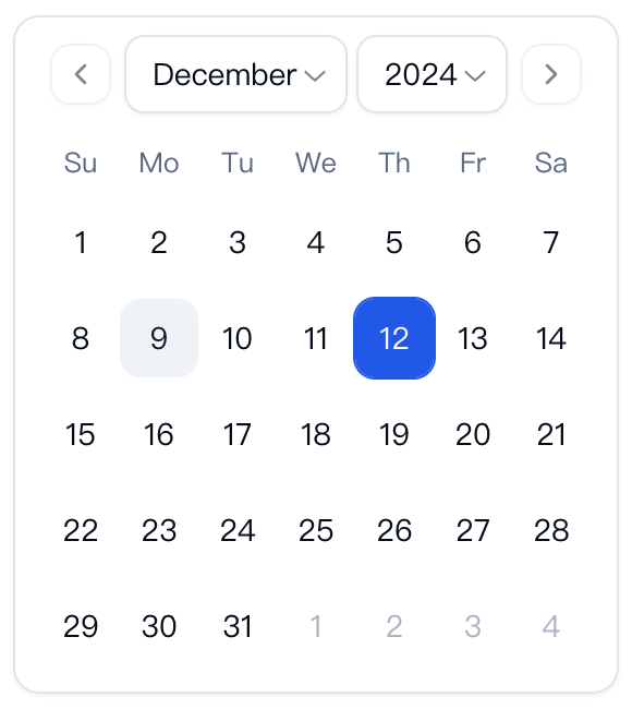 Calendar Demo